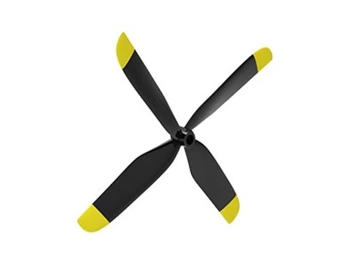 Propeller 0740, 7x4 - 4-Blatt zu P-51D Mustang, Spw 750mm, Volantex