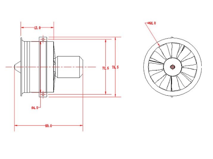 Impeller EDF 64mm, 12-Blatt - FMSDFX002 - FMS – Bild 3