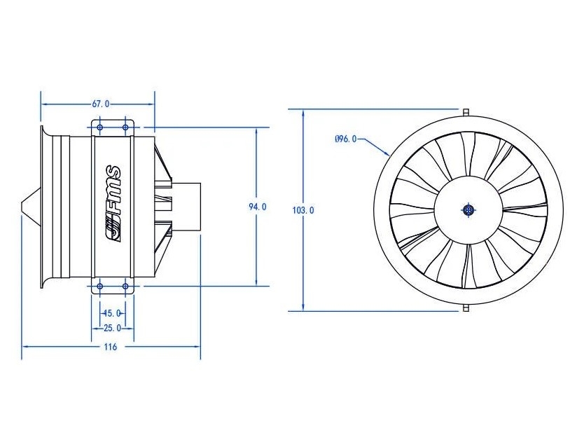 Impeller EDF 80mm V2, 12-Blatt - 3280-KV2100 - FMSEDF007 – Bild 5