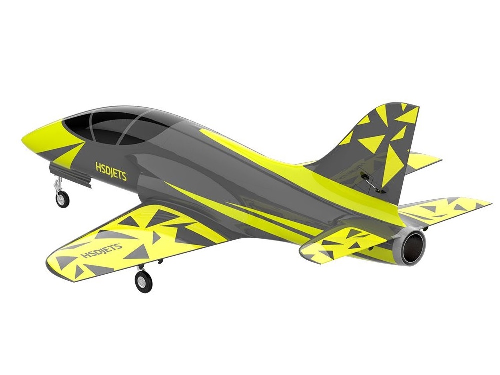 Full Composite Super Viper gelb/grau 120mm EDF, Spw 1800mm, PNP-Set, HSDJets – Bild 2