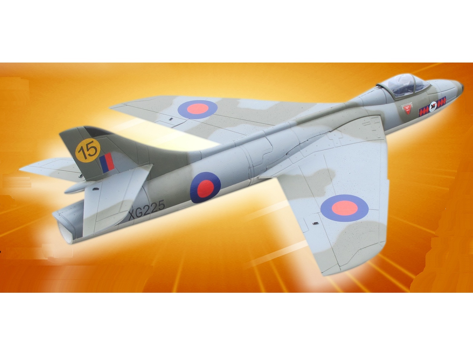 Rumpf zu Hawker Hunter Grau Impeller-Jet FlyFly
