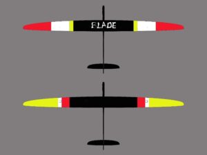 GFK/Carbon Elektro-Thermiksegler Blade F5J, Spw 3292mm, RCRCM