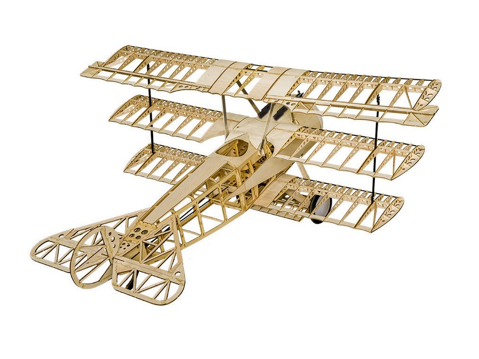 Real-Kit - Fokker-DR1 - EP/GP, Spw 1540mm, KIT-Bausatz aus Balsaholz – Bild 2