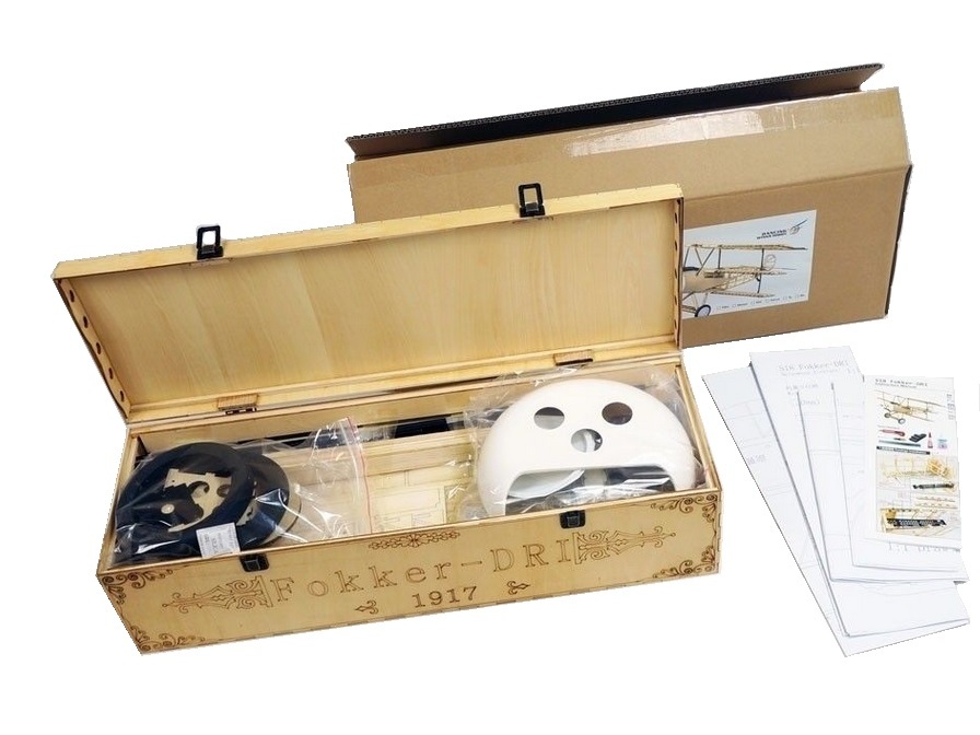 Real-Kit - Fokker-DR1 - EP/GP, Spw 1540mm, KIT-Bausatz aus Balsaholz – Bild 5