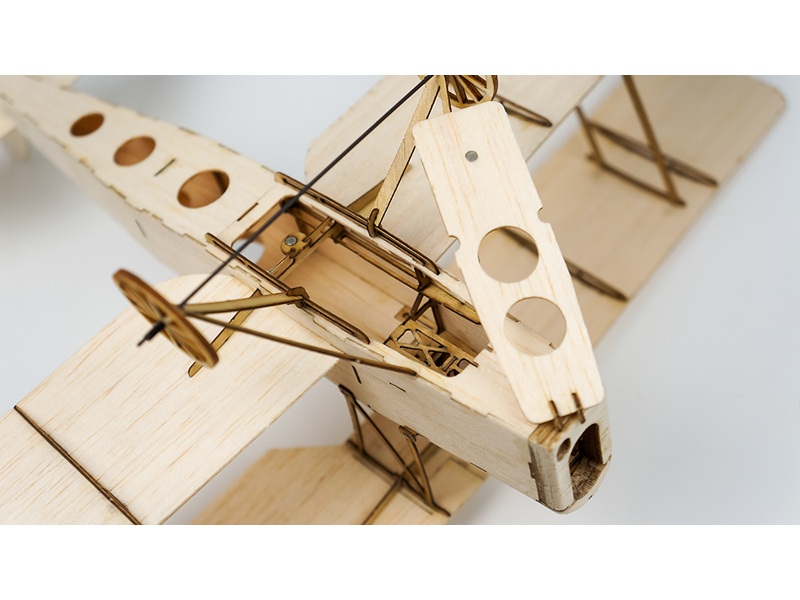 Real-Kit - Tiger Moth - elektro, Spw 400mm, KIT-Bausatz aus Balsaholz – Bild 5