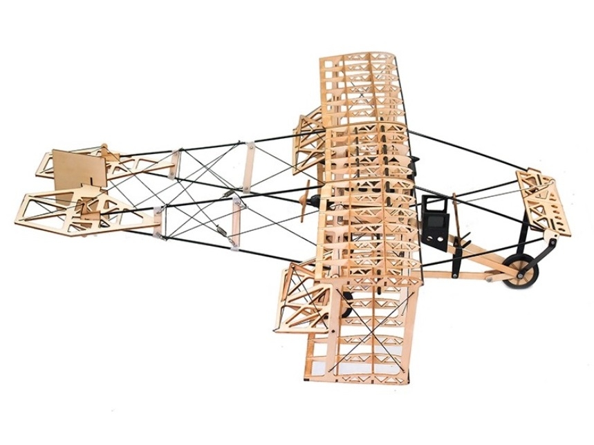 Real-Kit Standmodell: Curtiss Pusher, Spw 550mm - KIT-Bausatz aus Balsaholz – Bild 2