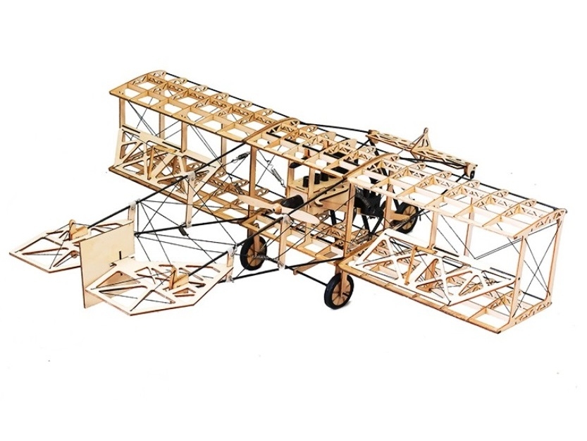 Real-Kit Standmodell: Curtiss Pusher, Spw 550mm - KIT-Bausatz aus Balsaholz – Bild 3