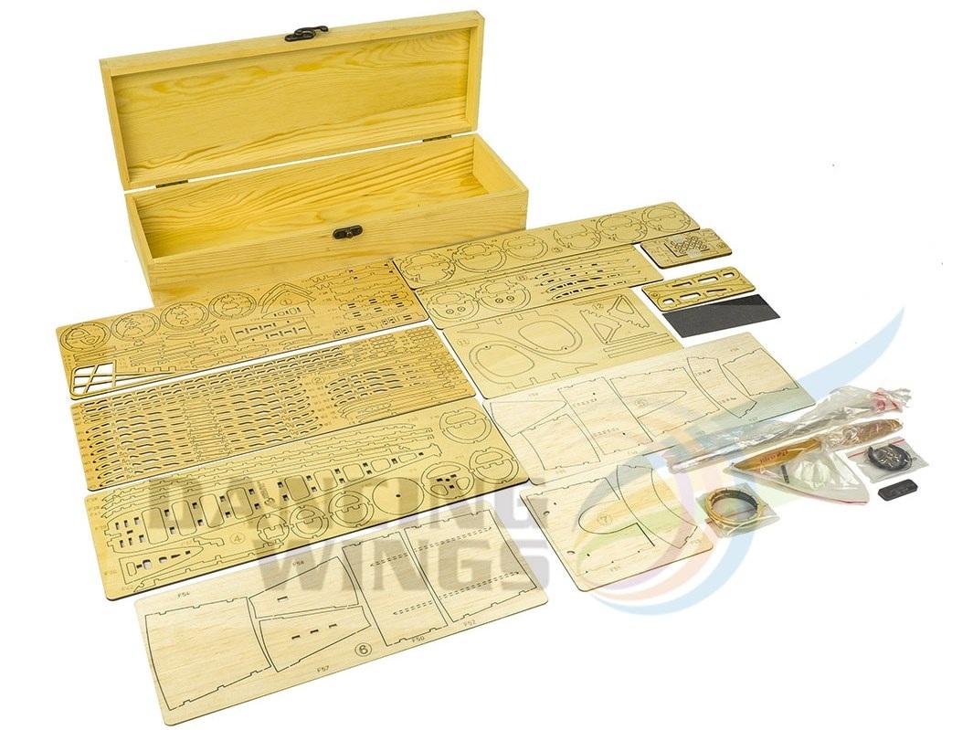 Real-Kit Standmodell: Deperdussin Monocoque, Spw 500mm KIT-Bausatz aus Balsaholz – Bild 6