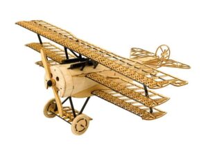 Real-Kit Standmodell: Fokker-DR 1, Spw 400mm - KIT-Bausatz aus Balsaholz