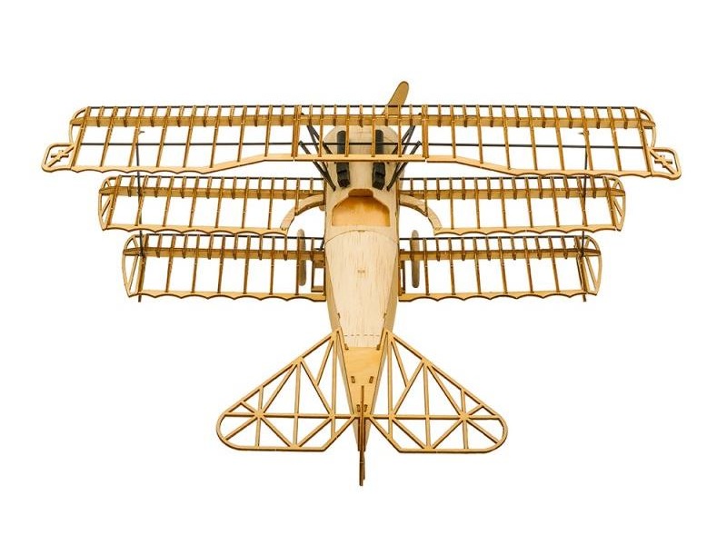 Real-Kit Standmodell: Fokker-DR 1, Spw 400mm - KIT-Bausatz aus Balsaholz – Bild 2