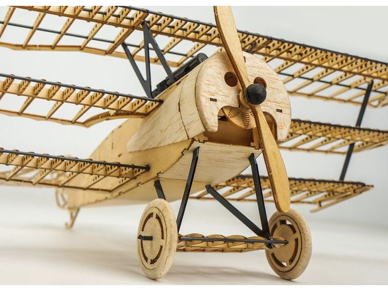 Real-Kit Standmodell: Fokker-DR 1, Spw 400mm - KIT-Bausatz aus Balsaholz – Bild 5