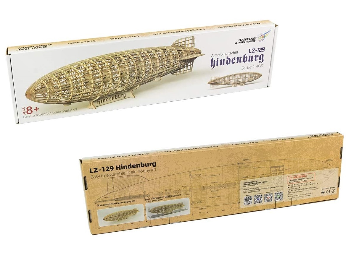 Real-Kit Standmodell: Zeppelin Hindenburg, Länge 600mm KIT-Bausatz aus Balsaholz – Bild 6