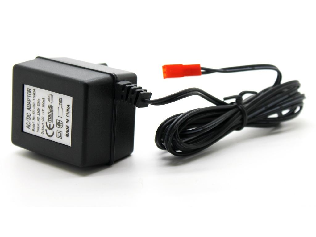 Ladegerät / Netzteil 11V, 200mAh für 8 Zellen NiMh Jst Buchse