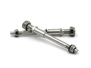 Radachse 150ccm aus Stahl, Ø 6mm, Achslänge 52mm, Gewinde M6 - 2er Set - Pilot-RC