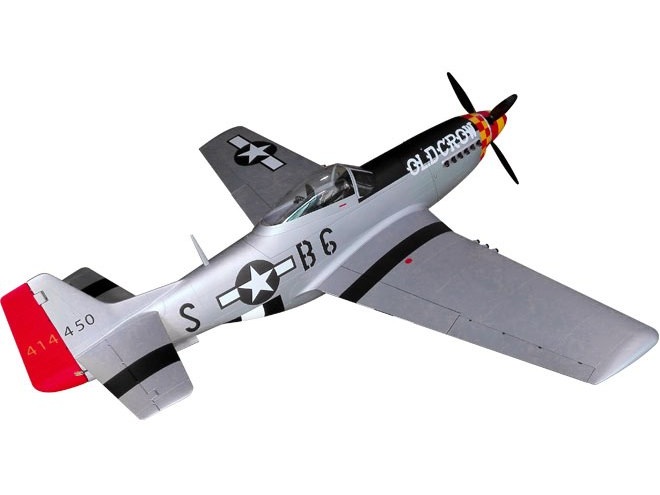 TopRC Model Mustang P-51D Old Crow - Full Composite, 60ccm, Spw 2260mm, ARF-Set – Bild 2