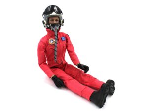 Top RC Model Pilotenpuppe / Pilotenfigur 1:6 - komplett mit Helm- rot