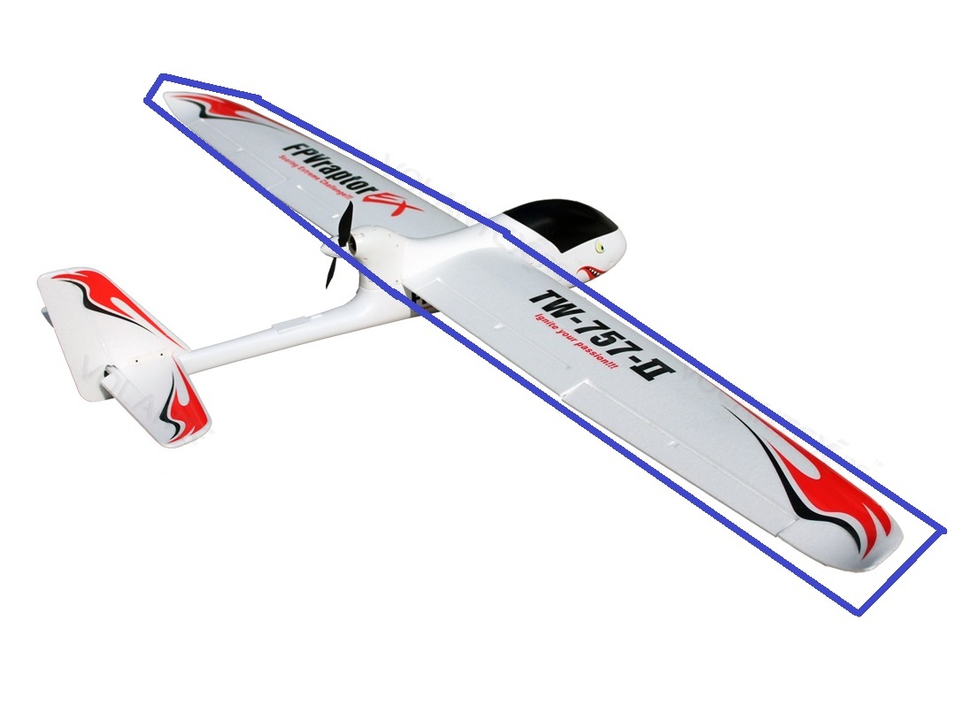 Tragflächen weiss, zu FPVraptor EX 2000mm von Volantex
