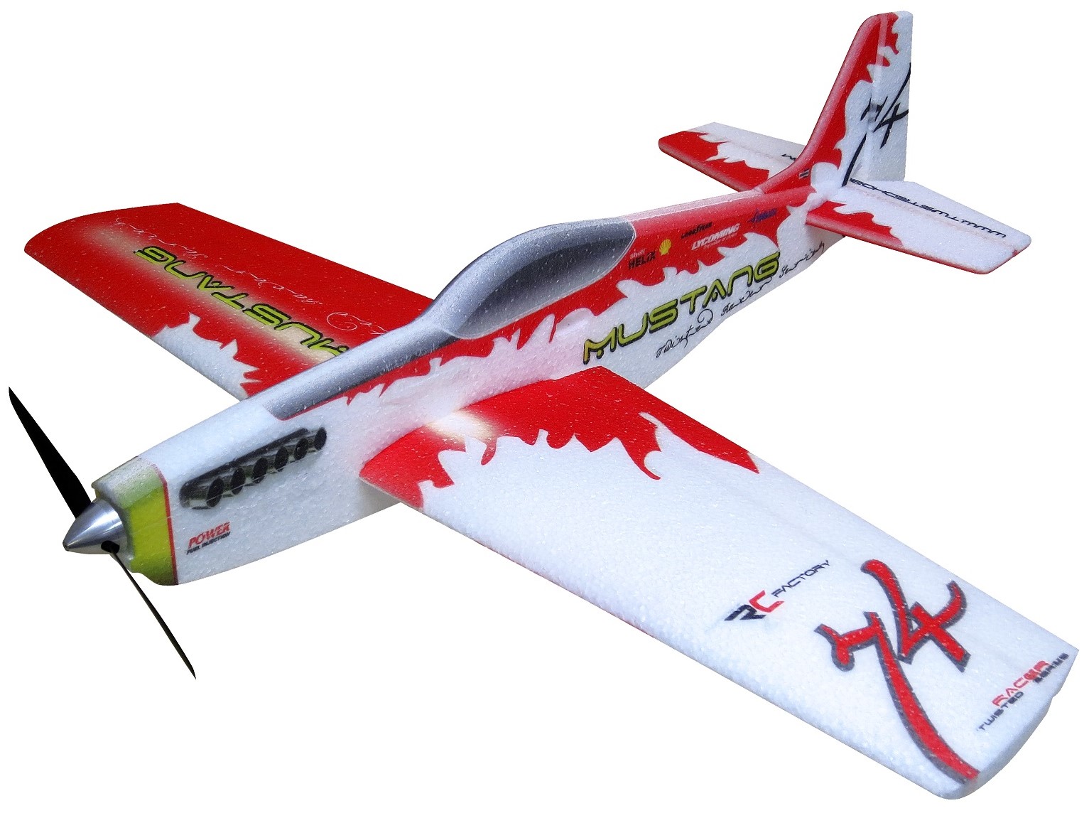 Mustang Red, Spw 780mm, KIT-Version aus EPP von RC-Factory