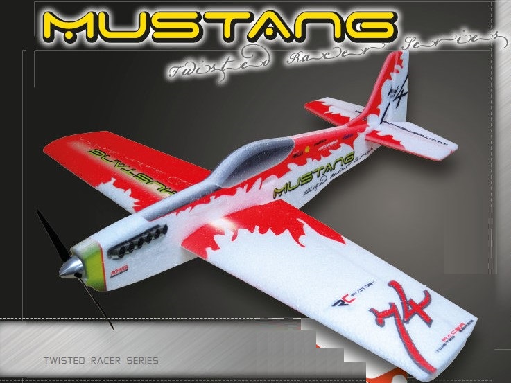 Mustang Red, Spw 780mm, KIT-Version aus EPP von RC-Factory – Bild 2
