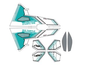 Big Turtle blau, EPP 45, Spw 1270mm, KIT-Bausatz