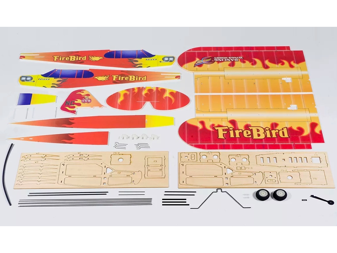 Piper J3 FireBird, Spw 600mm, PNP-Bausatz aus PP Foam von DW-Hobby – Bild 6