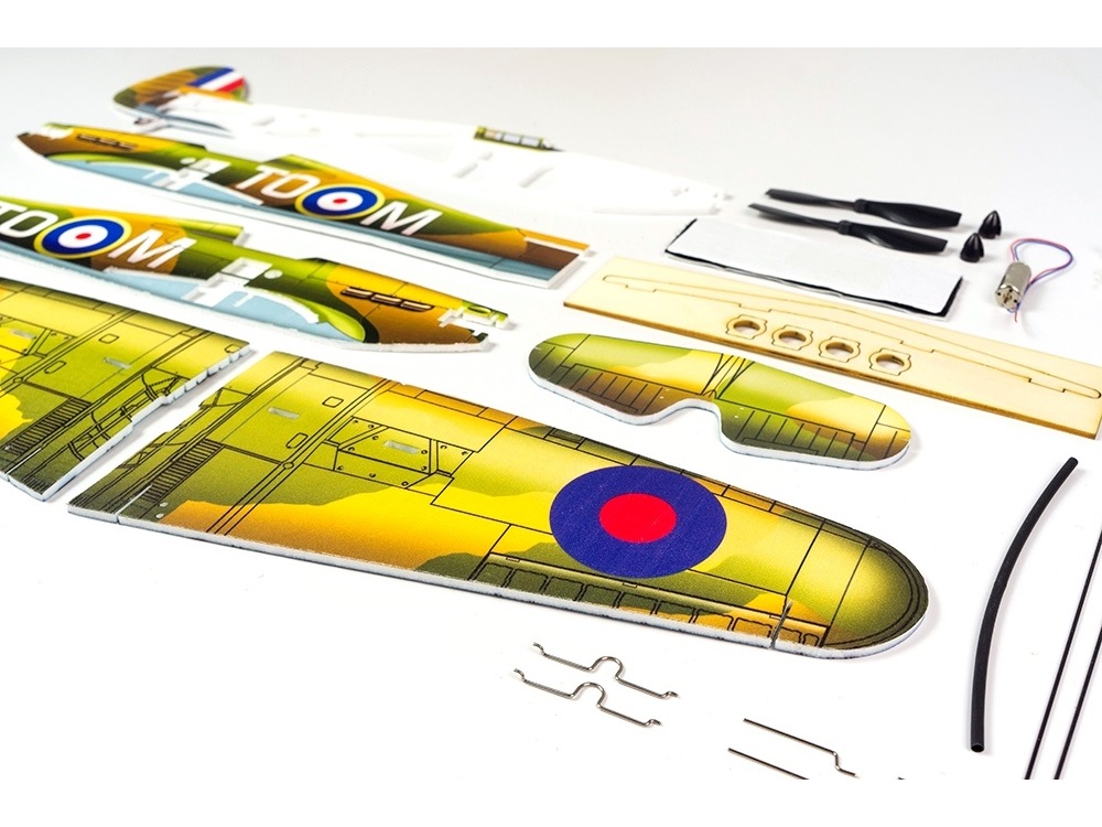 Hurricane MK.I, Spw 420mm, PNP-Bausatz aus PP Foam von DW-Hobby – Bild 2