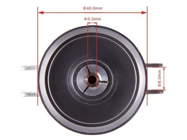 ALU-Spinner 40mm für 5mm Welle zu Klapp-Propeller – Bild 2