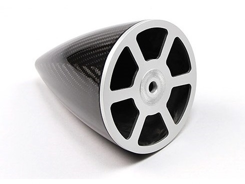 CFK Spinner 2-Blatt 102mm / 4inch - mit ALU-Bodenplatte – Bild 2