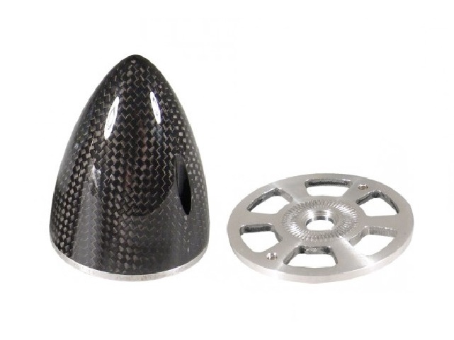 CFK Spinner 52mm / 2inch - mit ALU-Bodenplatte