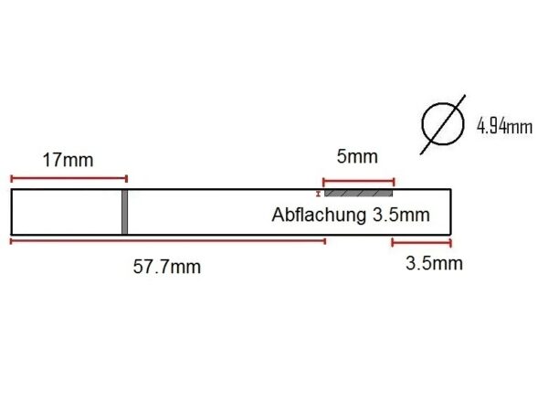 Motorwelle zu BM3720 Motoren von Dynam