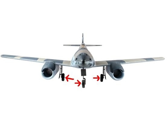 Fahrwerkset ME-262 Dynam ME262-07