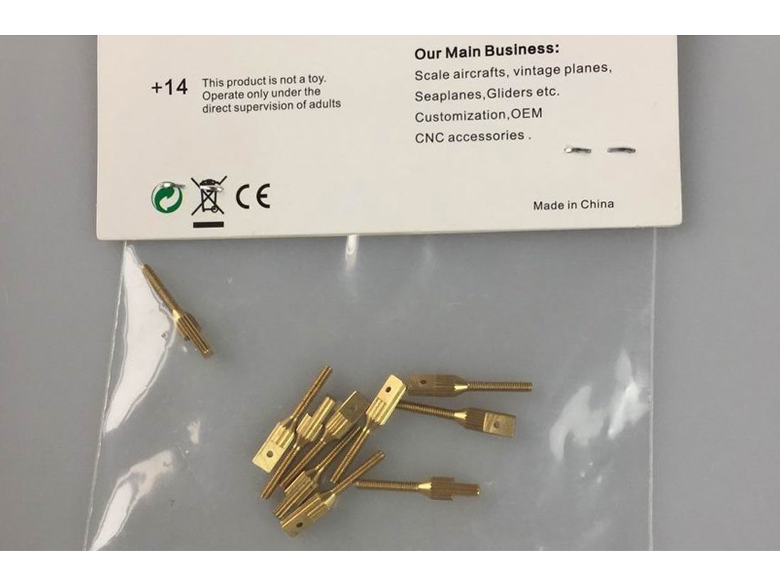 Messing Augenschrauben M3 x L22mm - 10er-Set
