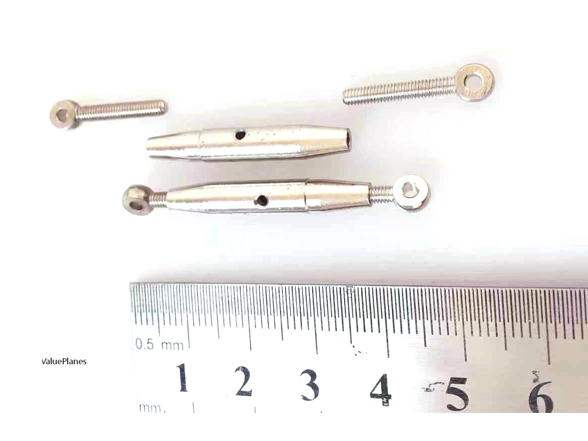 Spannschloss aus Stahl - L45mm x 2.5mm - 10er-Set – Bild 2