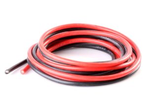 1 Meter hochflexibles Silikonkabel 6AWG / 13.3 mm² - schwarz