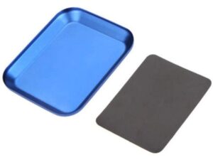 Aluminium Schale, blau, magnetisch für Schrauben oder Reparaturarbeiten
