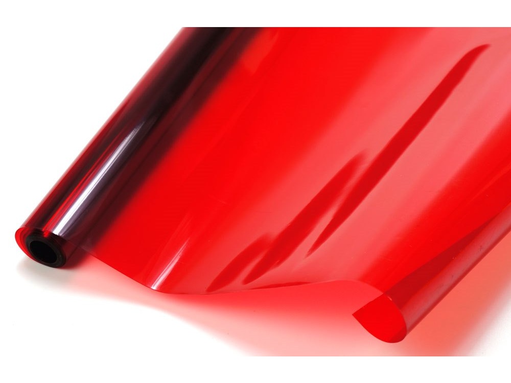 Bügelfolie / Modellbaufolie - ROT transparent, 63x200 cm