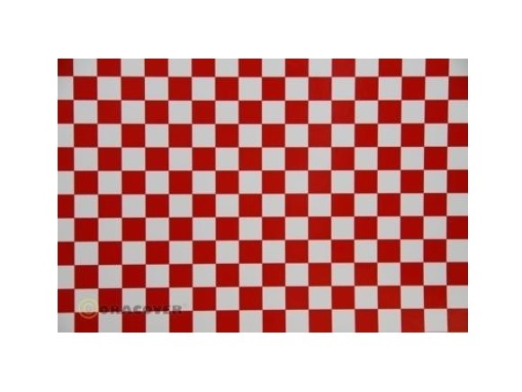 Oracover Bügelfolie / Modellbaufolie, FUN 4 - weiss rot - 44-010-023-002 - 60x200cm