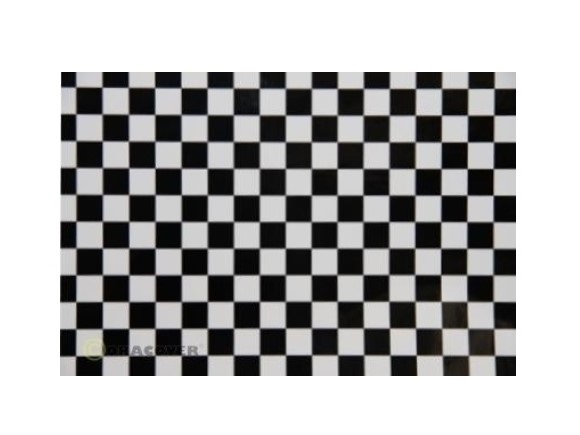 Oracover Bügelfolie / Modellbaufolie, FUN 4 - weiss schwarz - 44-010-071-002 - 60x200cm