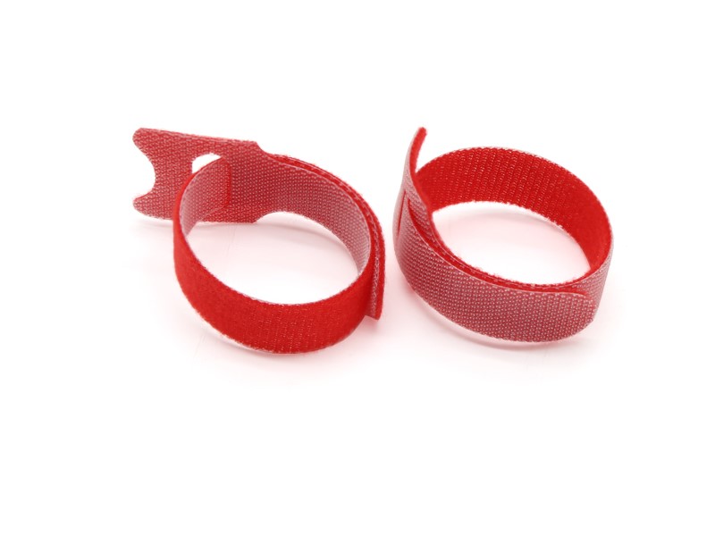 Klettbänder / Velcro zur Akkubefestigung, 12x300mm, 5er Set - rot