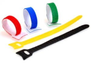 Klettband / Velcro zur Akkubefestigung, 12x200mm, 5er Set in ROT