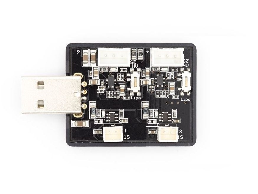 Emax USB-Lader / Port für 1S / 2S LiPos zu TinyWhoops / TinyHawks