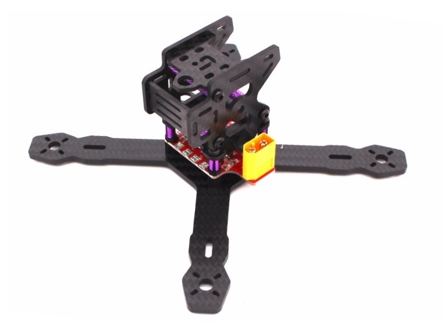 Mini FPV Quadrocopter CFK Reptile RX130 - KIT-Bausatz mit PDB – Bild 2