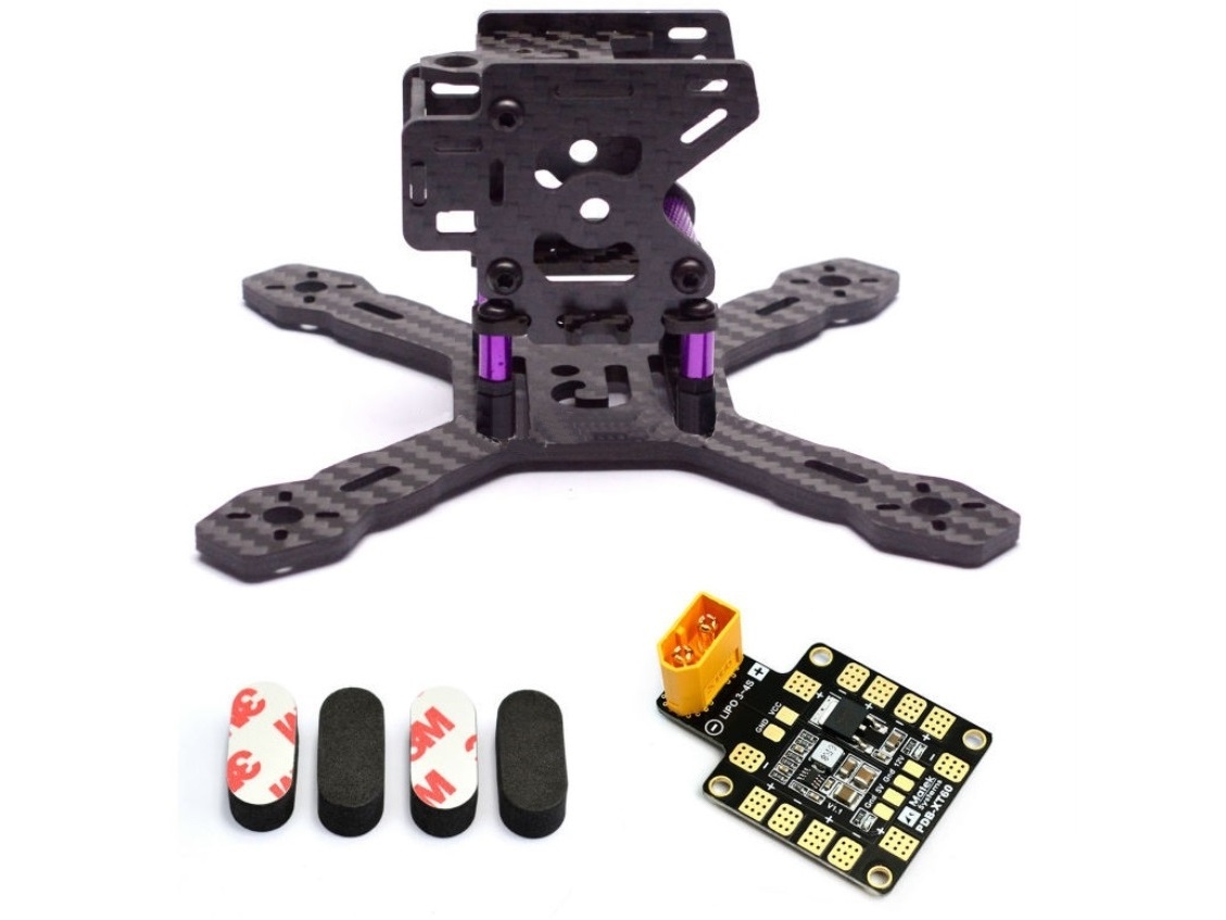 Mini FPV Quadrocopter CFK Reptile RX130 - KIT-Bausatz mit PDB – Bild 4