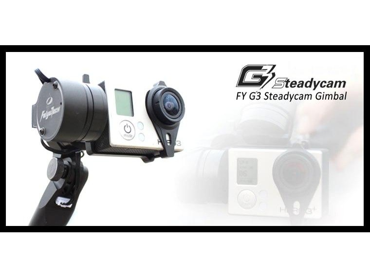 Feiyu 2-Achs Gimbal G3 mit Handstativ für Gopro Hero2/3