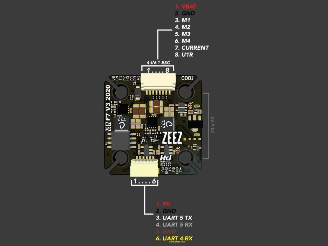 Zeez Design F7 2020 V3 - Flight Controller – Bild 4