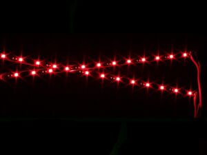 LED Beleuchtung / DELight - LED Streifen 14x rot - ultrahell