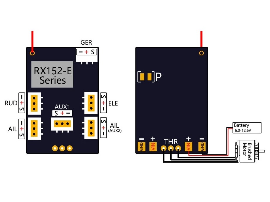 Mini Empfänger RX152-E - S-FHSS, 7-Kanal, 7A/2S Brushless ESC - DW-Hobby – Bild 3