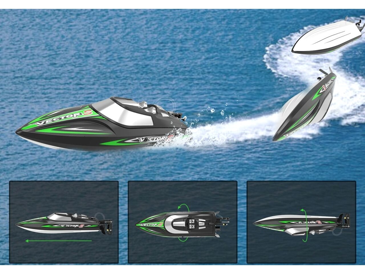 Brushless Rennboot, Vector S, 45cm, RTR-Set von Volantex – Bild 3