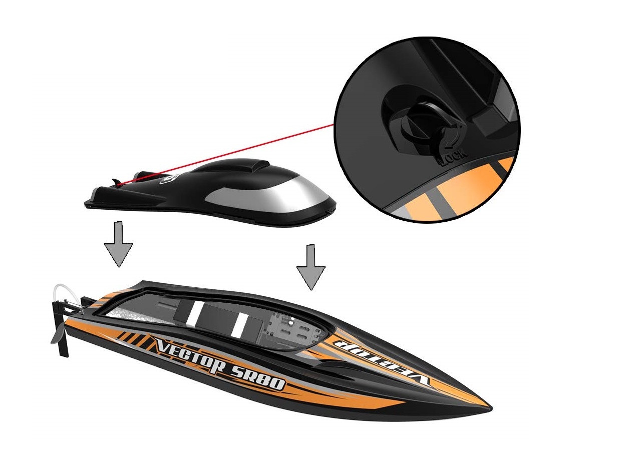 Speed Brushless Rennboot, Vector SR80, ARTR-Set von Volantex – Bild 3