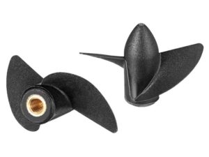 Nylon Schiffsschraube reverse / linksdrehend  2-Blatt M4, D45x31.5